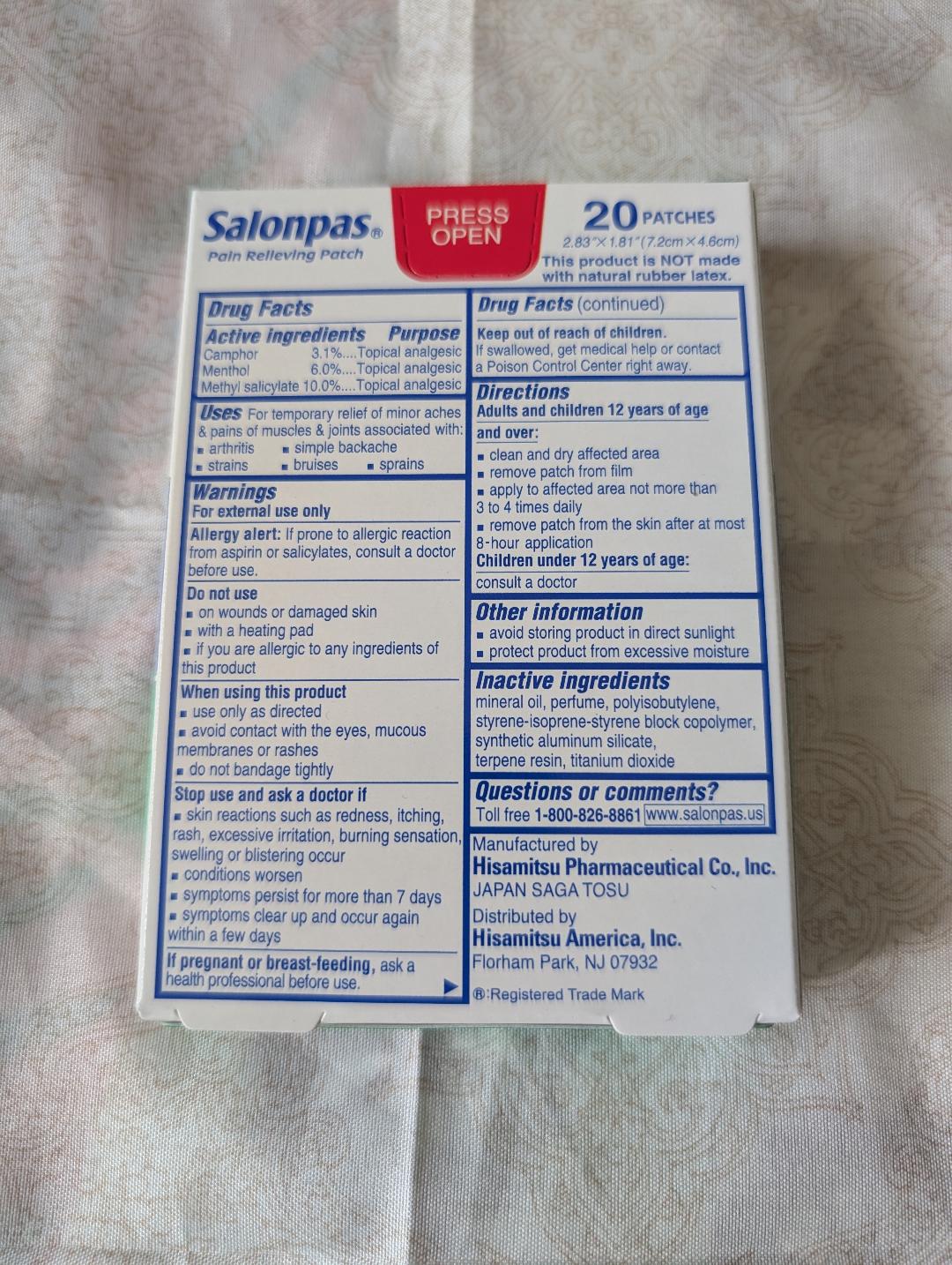 Salonpas Patch (20 Count)